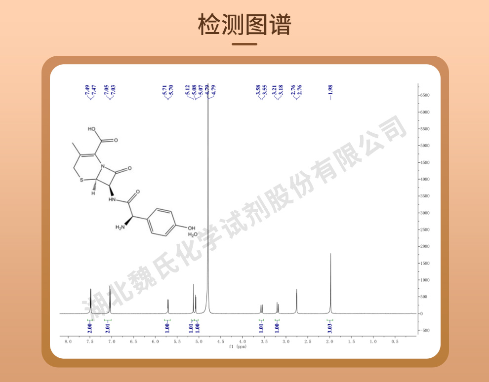 头孢羟氨苄一水物—轻粉光谱