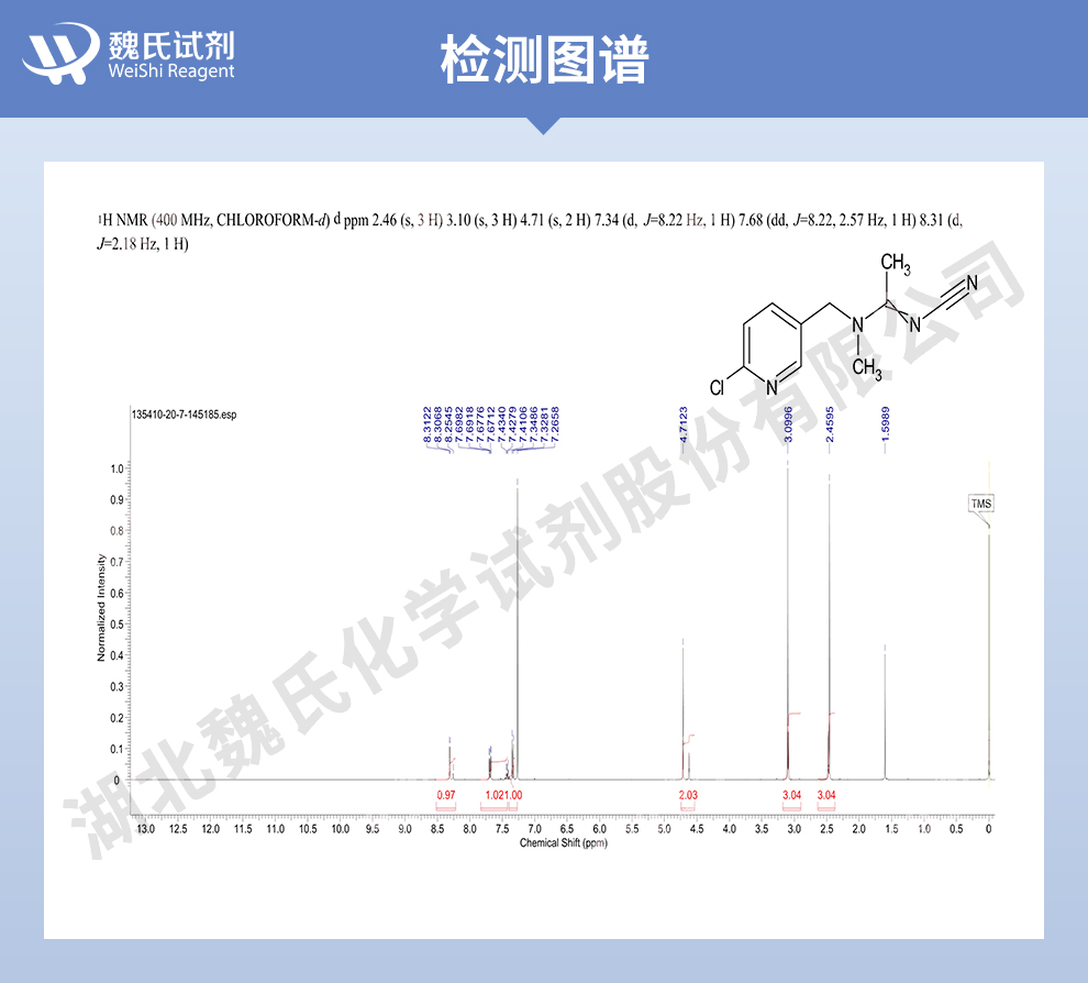 啶虫脒97%农用试剂光谱