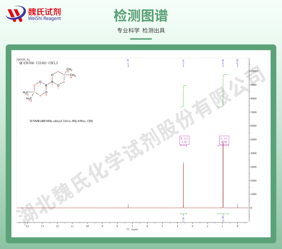 联硼酸新戊二醇酯光谱