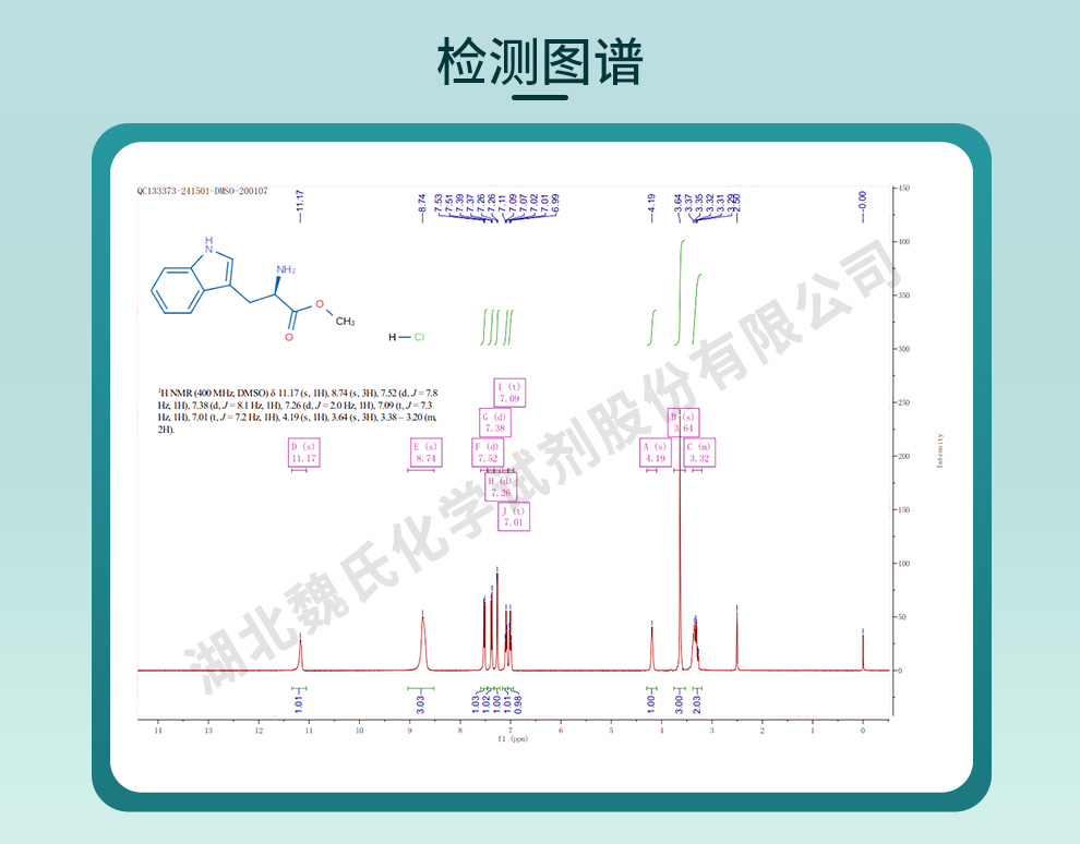 D-色氨酸甲酯盐酸盐光谱