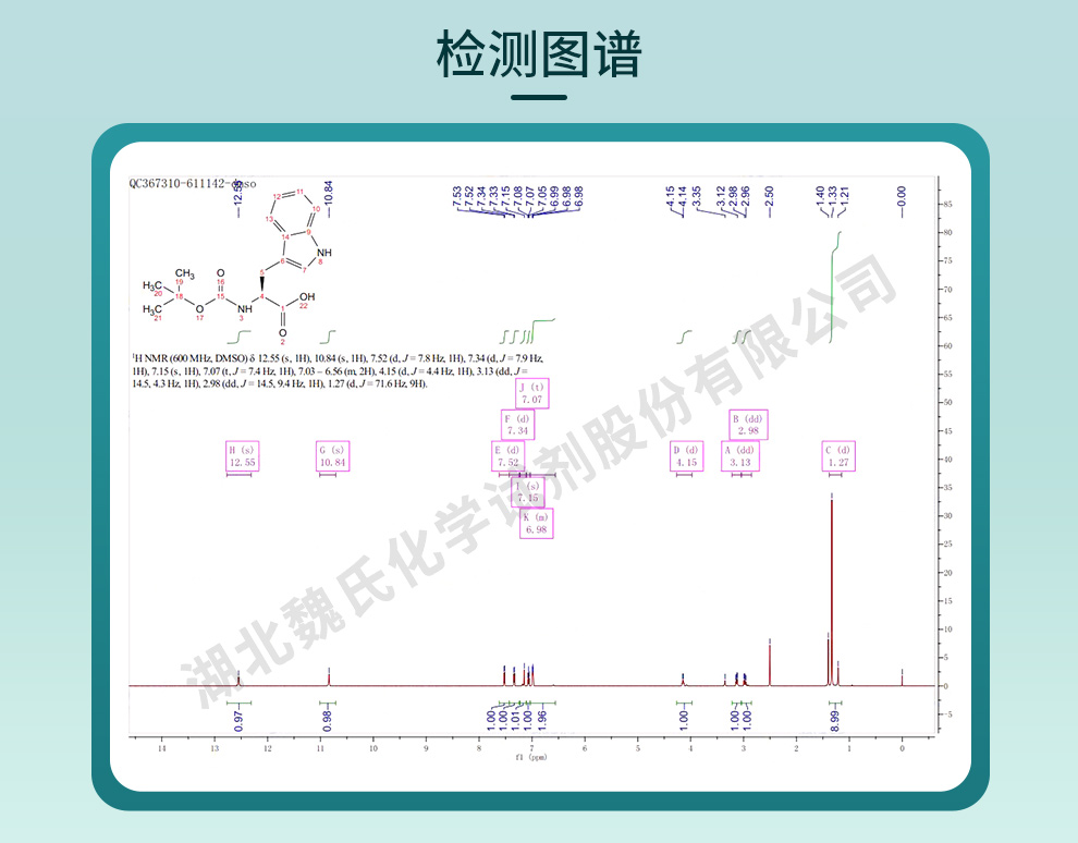 N-叔丁氧羰基-L-色氨酸；BOC-L-色氨酸光谱