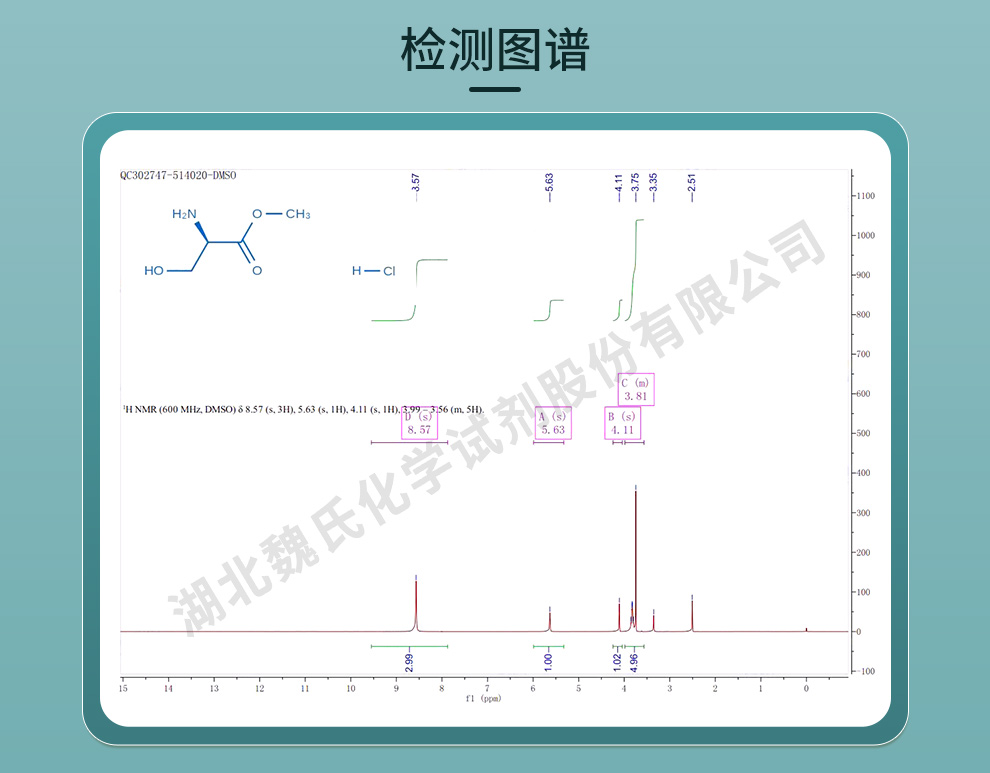 D-丝氨酸甲酯盐酸盐光谱  