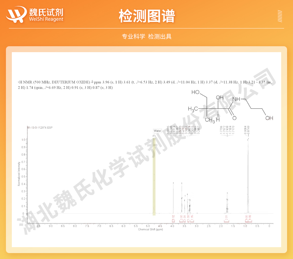 D-泛醇_右泛醇_维生素B5光谱