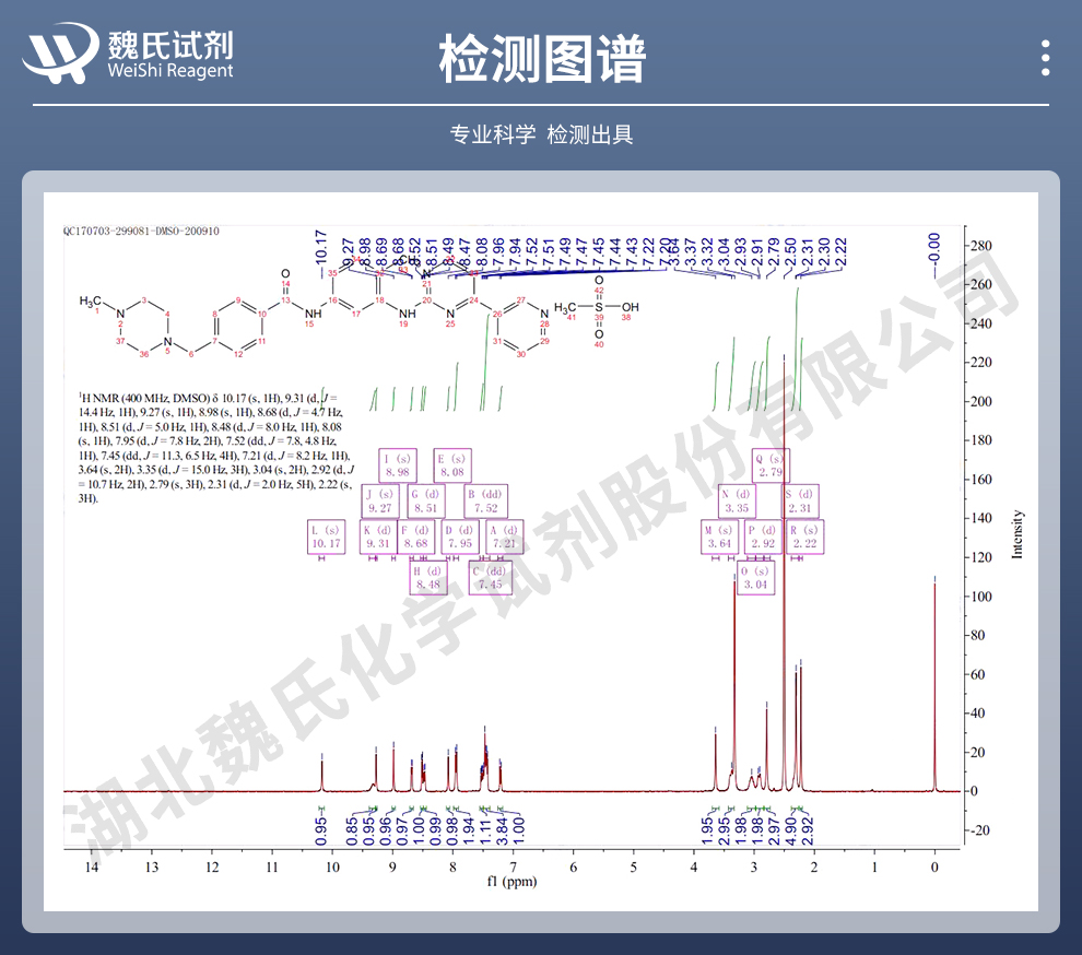 甲磺酸伊马替尼光谱