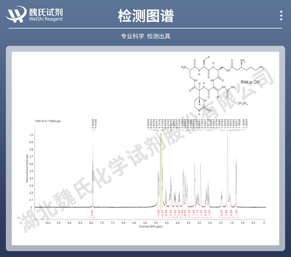 硫酸卷曲霉素光谱
