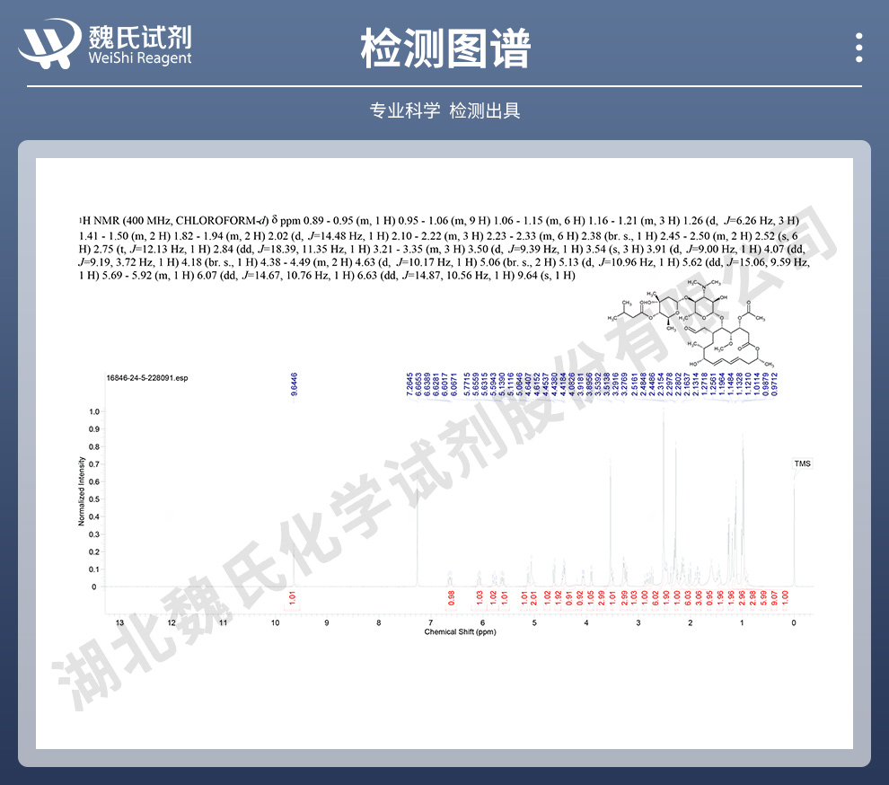 交沙霉素；交沙菌素光谱