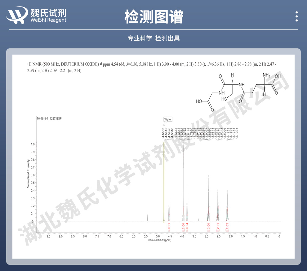 还原型谷胱甘肽；GSH光谱