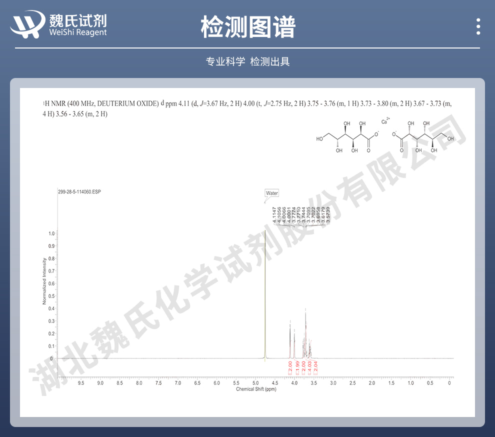 葡萄糖酸钙光谱