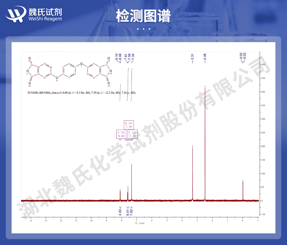 4,4'-对苯二氧双邻苯二甲酸酐光谱