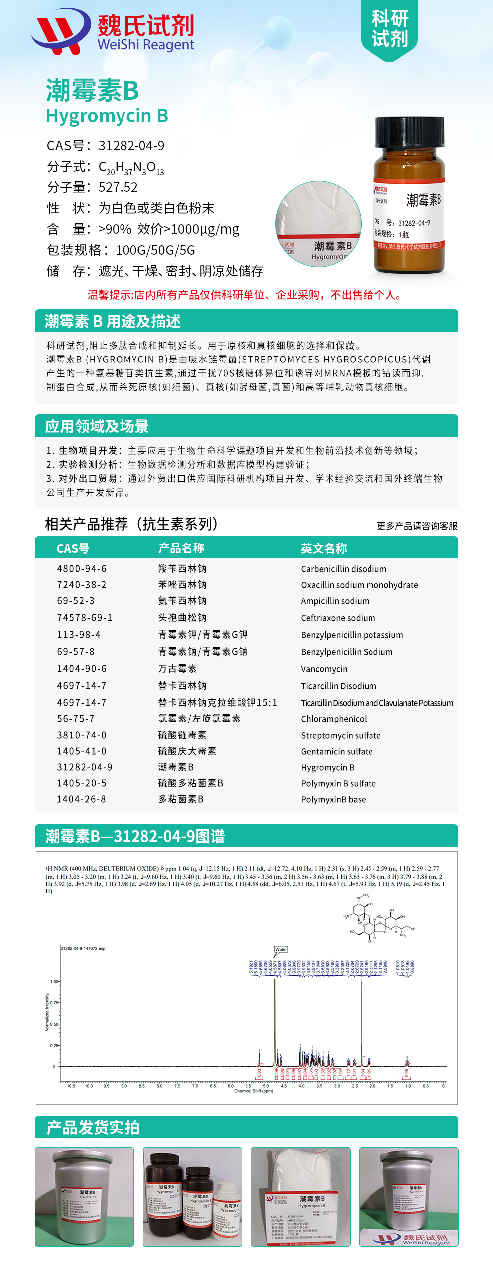 潮霉素B_潮霉素_湿霉素_效高素产品详情
