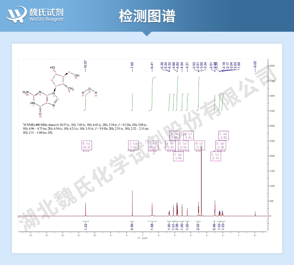 恩替卡韦一水合物光谱