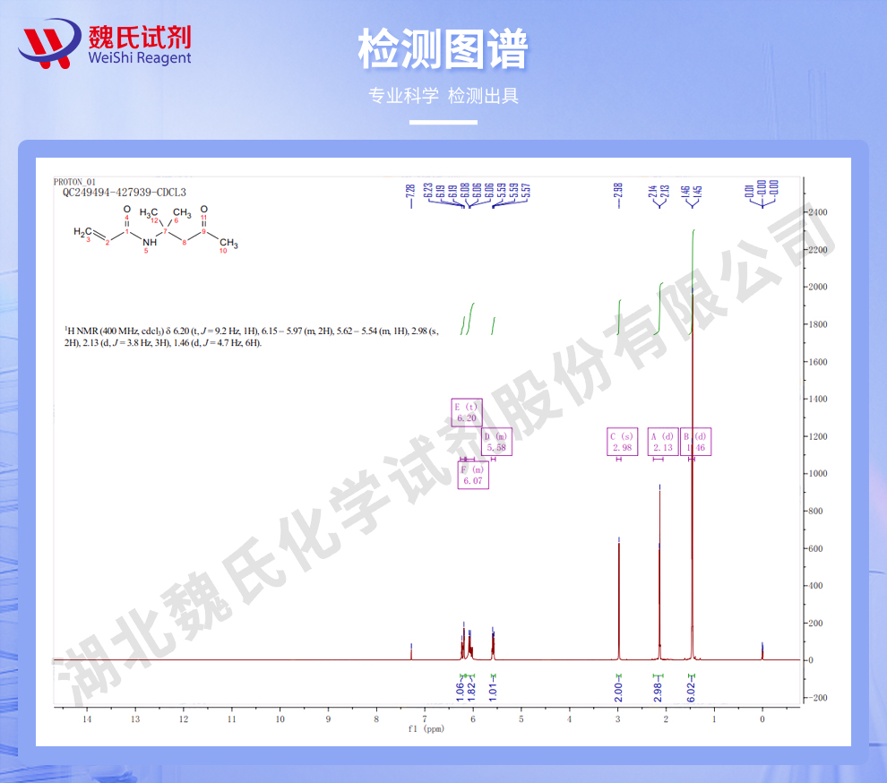 双丙酮丙烯酰胺光谱