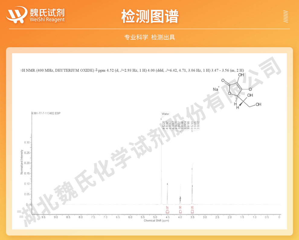 异抗坏血酸钠；异VC钠光谱