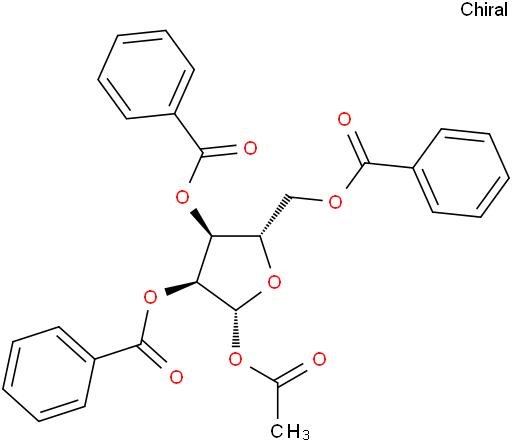 1-O-乙酰基-2,3,5-O-三苯甲酰基-BETA-L-呋喃核糖
