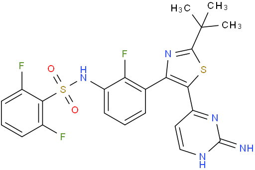 N-(3-(5-(2-氨基嘧啶-4-基)-2-(叔丁基)噻唑-4-基)-2-氟苯基)-2,6-二氟苯磺酰胺