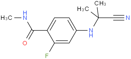 4-(2-CYANOPROPAN-2-YLAMINO)-2-FLUORO-N-METHYLBENZAMIDE