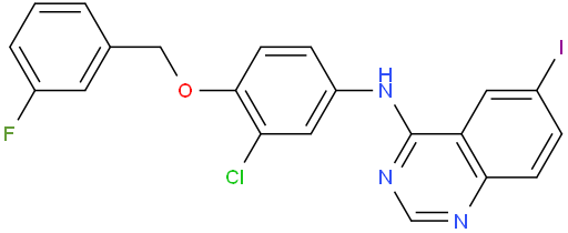 N-(3-Chloro-4-((3-fluorobenzyl)oxy)phenyl)-6-iodoquinazolin-4-amine
