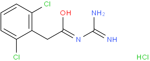 Benzeneacetamide,N-(aminoiminomethyl)-2,6-dichloro-, hydrochloride (1:1)