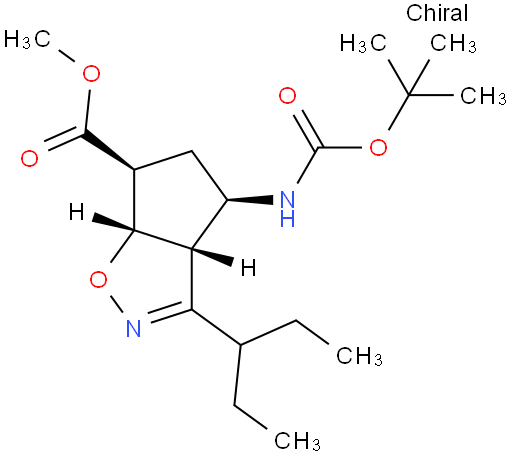 Methyl (3aR,4R,6S,6aS)-4-[(2-methylpropan-2-yl)oxycarbonylamino]-3-pentan-3-yl-4,5,6,6a-tetrahydro-3aH-cyclopenta[d][1,2]oxazole-6-carboxylate
