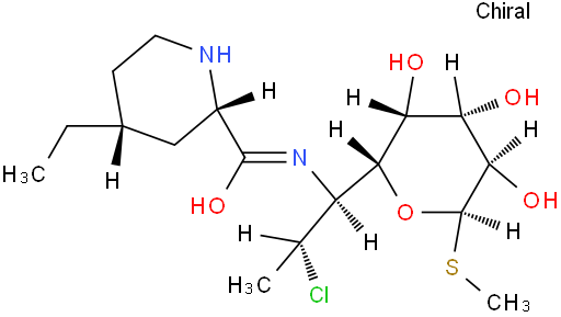 L-threo-a-D-galacto-Octopyranoside, methyl7-chloro-6,7,8-trideoxy-6-[[[(2S,4R)-4-ethyl-2-piperidinyl]carbonyl]amino]-1-thio-