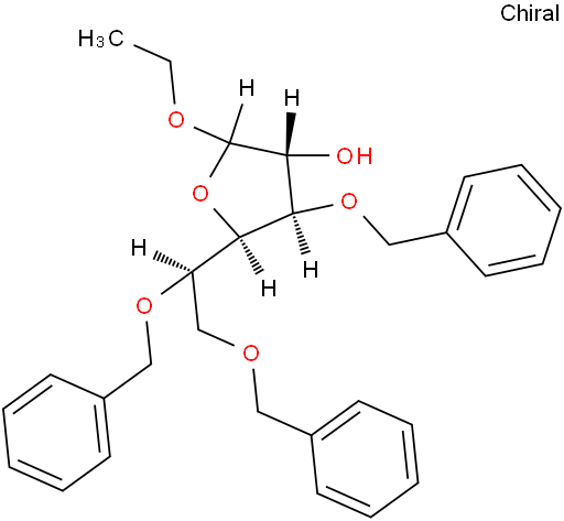 (3R,4R,5R)-4-(Benzyloxy)-5-((R)-1,2-bis(benzyloxy)ethyl)-2-ethoxytetrahydrofuran-3-ol