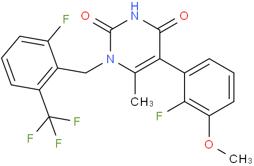 5-(2-Fluoro-3-methoxyphenyl)-1-(2-fluoro-6-(trifluoromethyl)benzyl)-6-methylpyrimidine-2,4(1H,3H)-dione