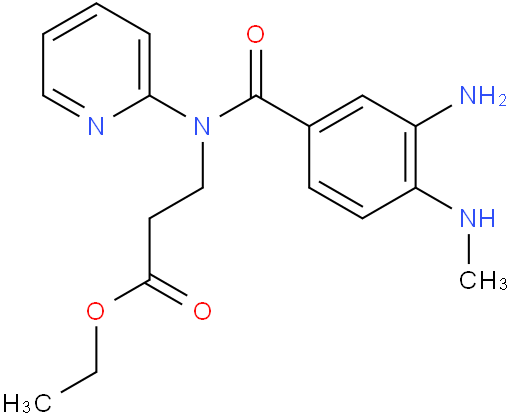 Ethyl 3-(3-amino-4-(methylamino)-N-(pyridin-2-yl)benzamido)propanoate