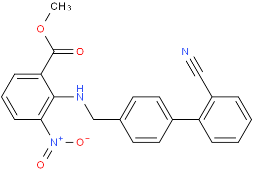 BENZOIC ACID, 2-[[(2'-CYANO[1,1'-BIPHENYL]-4-YL)METHYL]AMINO]-3-NITRO-METHYL ESTER
