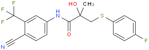 N-(4-Cyano-3-(trifluoromethyl)phenyl)-3-((4-fluorophenyl)thio)-2-hydroxy-2-methylpropanamide