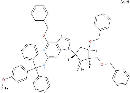 6-(Benzyloxy)-9-((1S,3S)-4-(benzyloxy)-3-((benzyloxy)methyl)-2-methylenecyclopentyl)-N-((4-methoxyphenyl)diphenylmethyl)-9H-purin-2-amine