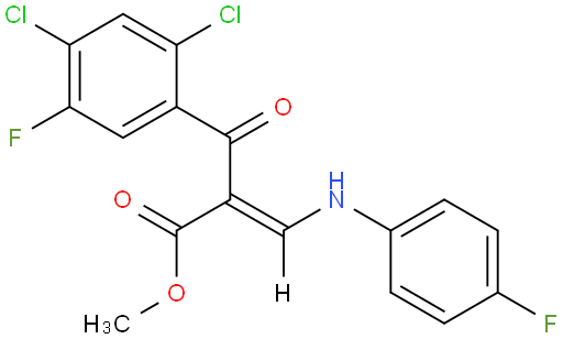 Methyl 2-(2,4-dichloro-5-fluorobenzoyl)-3-((4-fluorophenyl)amino)acrylate
