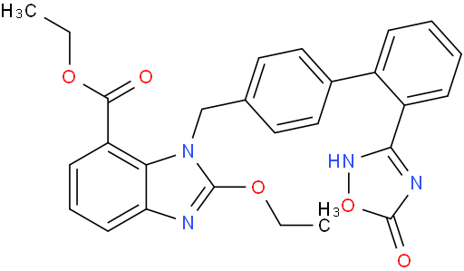 1H-BenziMidazole-7-carboxylic acid, 1-[[2'-(2,5-dihydro-5-oxo-1,2,4-oxadiazol-3-yl)[1,1'-biphenyl]-4-yl]Methyl] -2-ethoxy-, ethyl ester