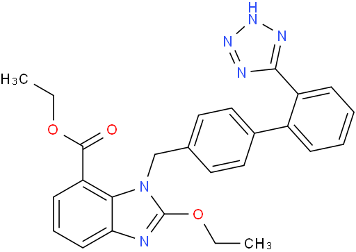 1H-Benzimidazole-7-carboxylicacid, 2-ethoxy-1-[[2'-(2H-tetrazol-5-yl)[1,1'-biphenyl]-4-yl]methyl]-, ethylester
