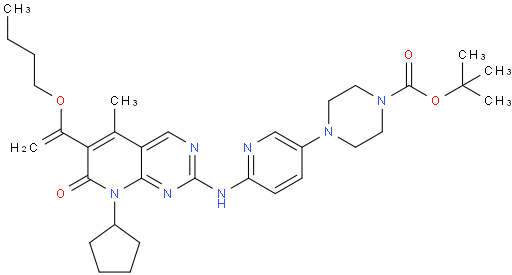 tert-butyl 4-(6-(8-cyclopentyl-5-Methyl-7-oxo-6-(1-propoxyvinyl)-7,8-dihydropyrido[2,3-d]pyriMidin-2-ylaMino)pyridin-3-yl)piperazine-1-carboxylate