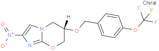 5H-Imidazo[2,1-b][1,3]oxazine, 6,7-dihydro-2-nitro-6-[[4-(trifluoromethoxy)phenyl]methoxy]-, (6S)-