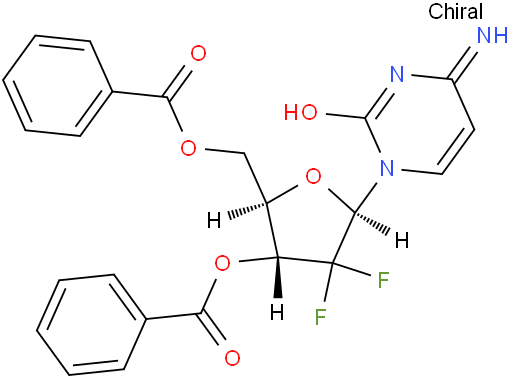 2',2'-二氟-2'-脱氧胞嘧啶核苷-3',5'-二苯甲酸酯