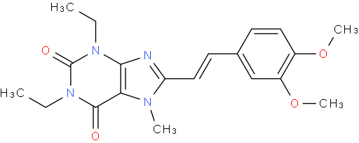 (E)-8-(3,4-Dimethoxystyryl)-1,3-diethyl-7-methyl-1H-purine-2,6(3H,7H)-dione