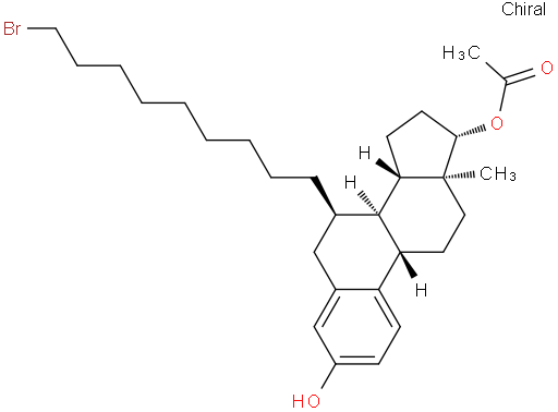 (7a,17b)-7-(9-溴壬基)雌甾-1,3,5(10)-三烯-3,17-二醇17-醋酸酯