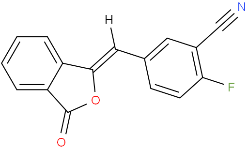 2-氟-5-((3-氧代异苯并呋喃-1(3H)-基亚甲基)甲基)苯甲腈