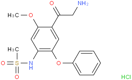 N-(4-(2-氨基乙酰基)-5-甲氧基-2-苯氧基苯基)-甲烷磺酰胺盐酸盐